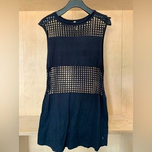 RVCA Oversized Cut Out Mesh Tank Top Dress